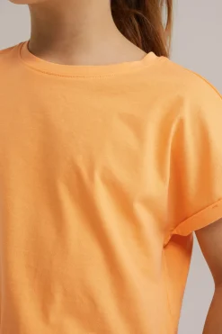 Meisjes T-shirt met knoopdetail