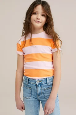 Meisjes T-shirt met ribstructuur