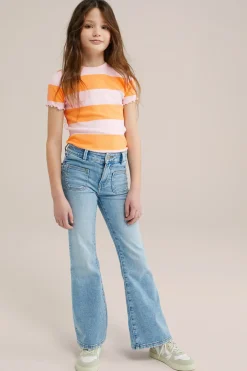 Meisjes T-shirt met ribstructuur