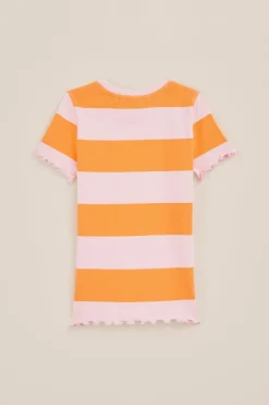 Meisjes T-shirt met ribstructuur