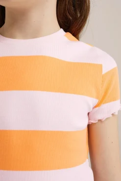 Meisjes T-shirt met ribstructuur