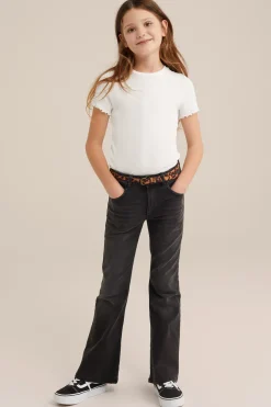 Meisjes T-shirt met ribstructuur