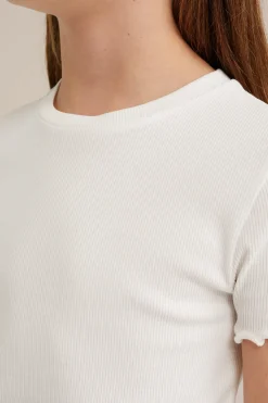 Meisjes T-shirt met ribstructuur