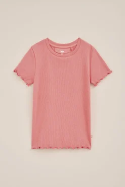 Meisjes T-shirt met ribstructuur