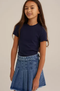 Meisjes T-shirt met ribstructuur