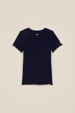 Meisjes T-shirt met ribstructuur