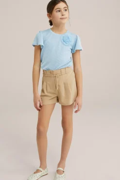 Meisjes T-shirt met ribstructuur