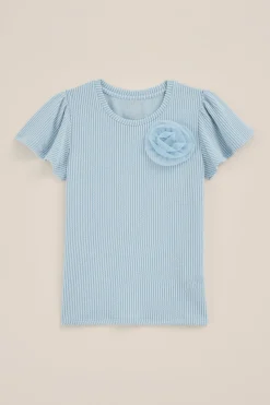 Meisjes T-shirt met ribstructuur