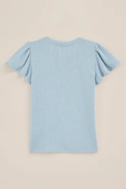 Meisjes T-shirt met ribstructuur