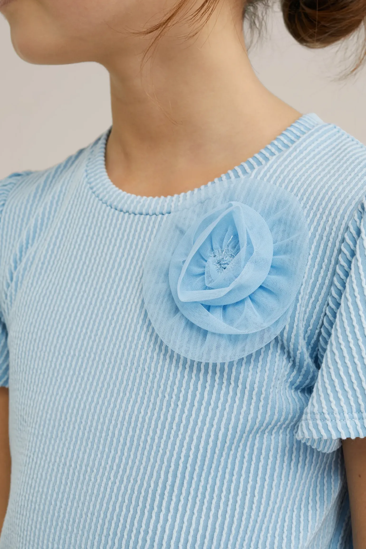 Meisjes T-shirt met ribstructuur