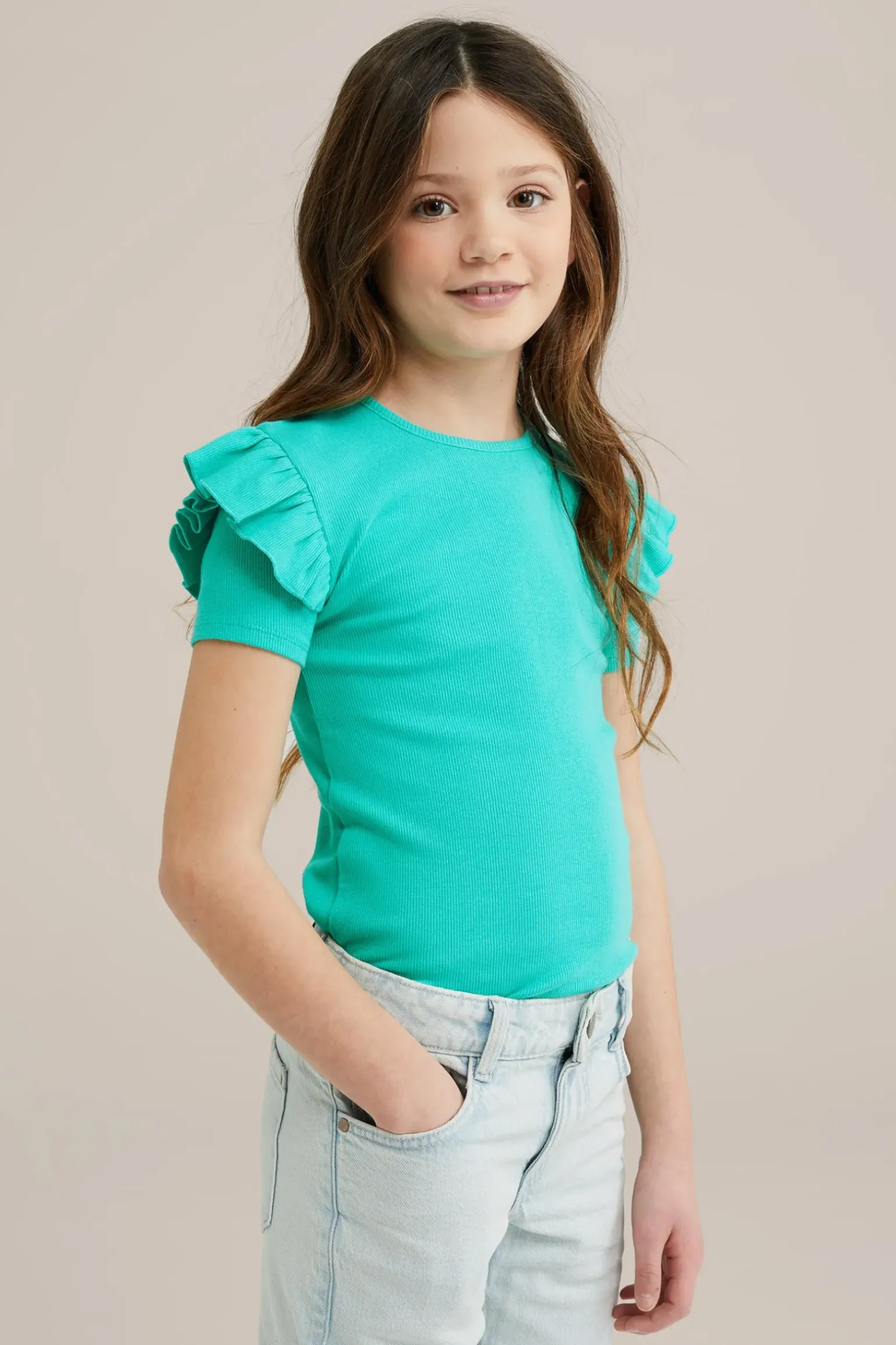 Meisjes T-shirt met ruches