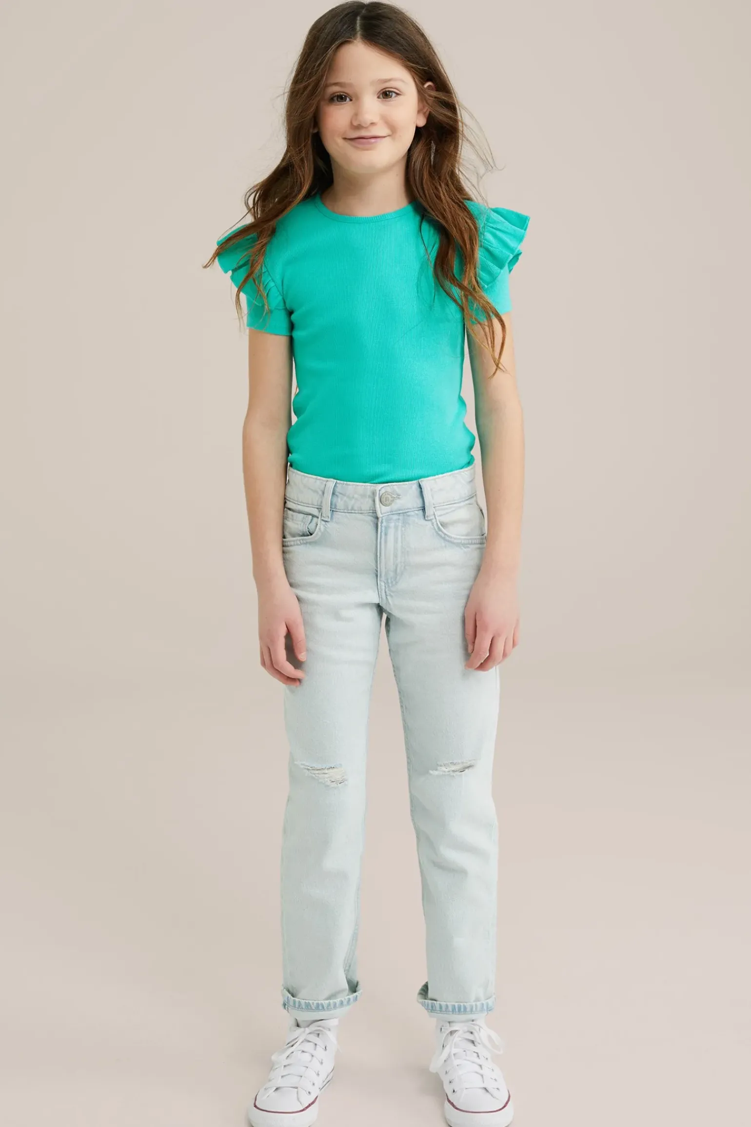 Meisjes T-shirt met ruches