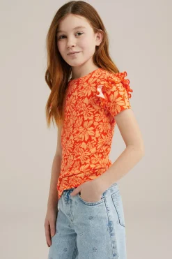 Meisjes T-shirt met ruches
