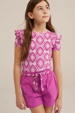 Meisjes T-shirt met ruches