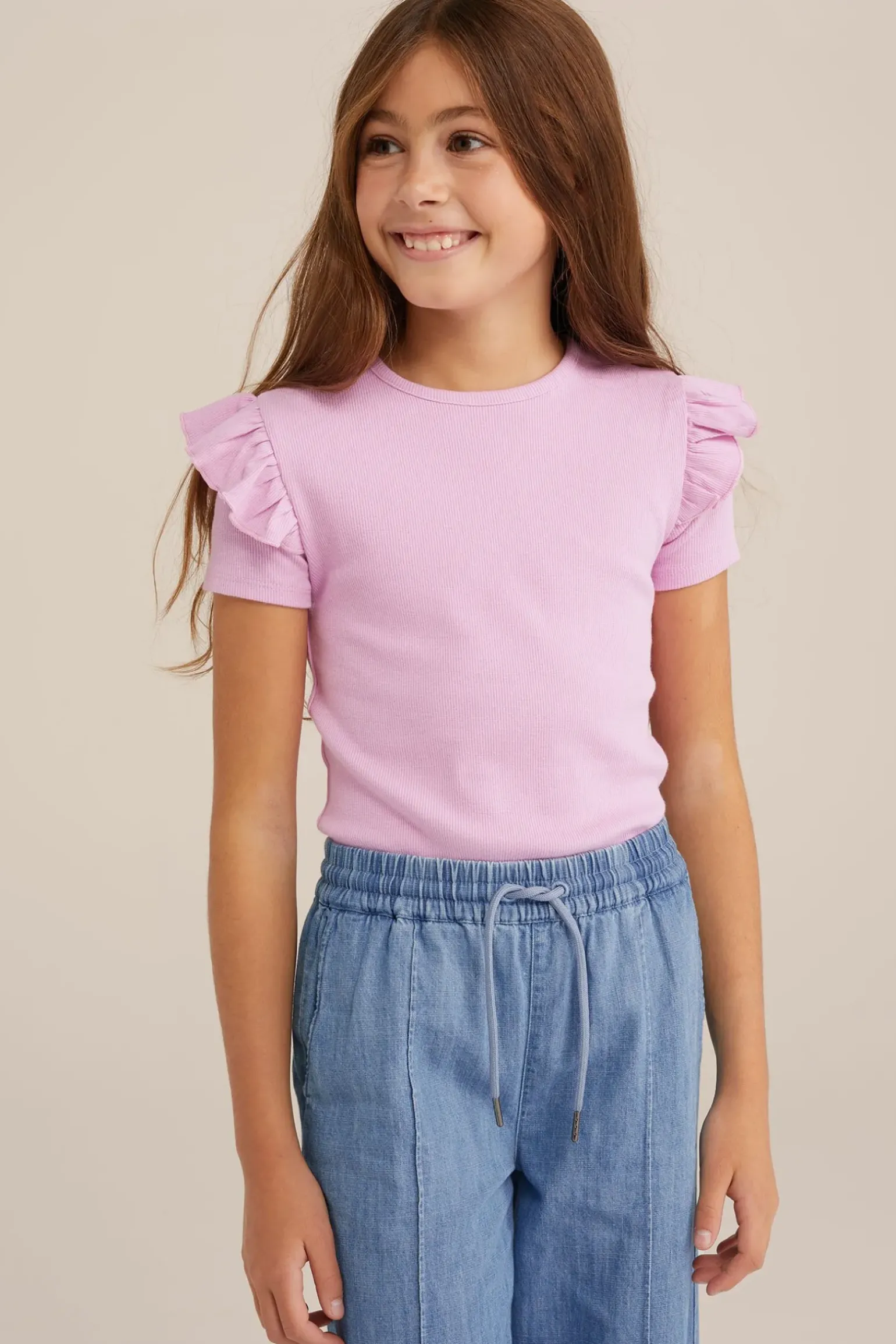 Meisjes T-shirt met ruches