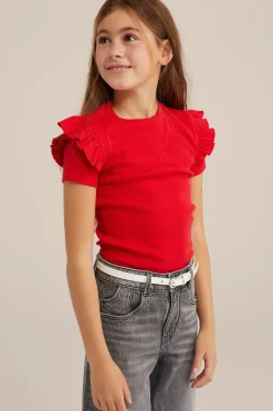 Meisjes T-shirt met ruches