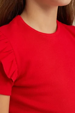 Meisjes T-shirt met ruches
