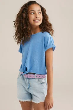 Meisjes T-shirt met structuur