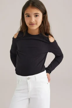 Meisjes T-shirt met structuur