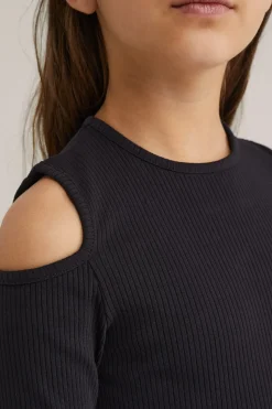 Meisjes T-shirt met structuur