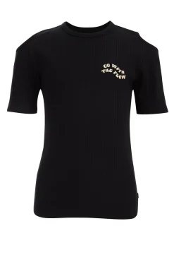 Meisjes T-shirt van ribstof