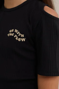 Meisjes T-shirt van ribstof