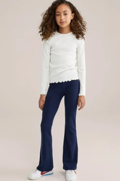 Meisjes T-shirt van ribstof