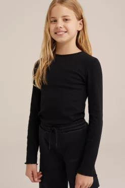 Meisjes T-shirt van ribstof