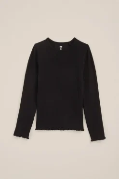 Meisjes T-shirt van ribstof