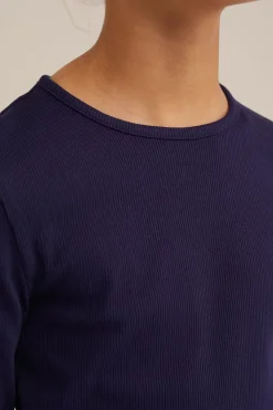 Meisjes T-shirt van ribstof