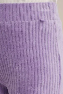 Meisjes velvet flared legging van ribstof
