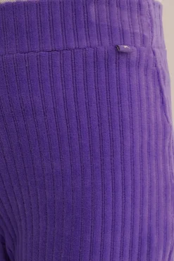 Meisjes velvet flared legging van ribstof