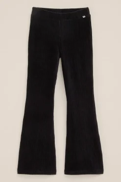 Meisjes velvet flared legging van ribstof