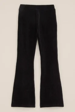 Meisjes velvet flared legging van ribstof
