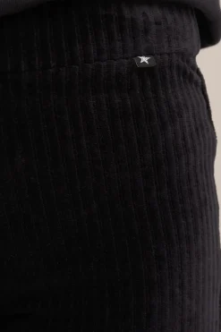 Meisjes velvet flared legging van ribstof