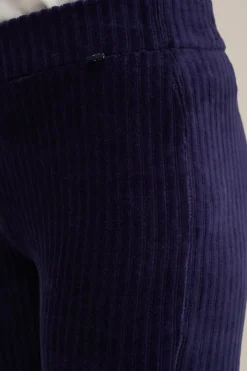 Meisjes velvet flared legging van ribstof
