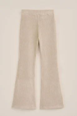 Meisjes velvet flared legging van ribstof