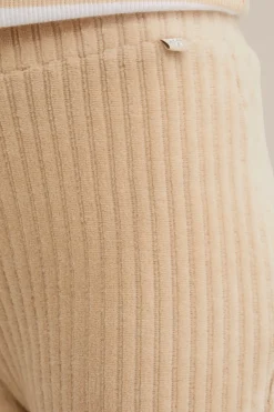 Meisjes velvet flared legging van ribstof
