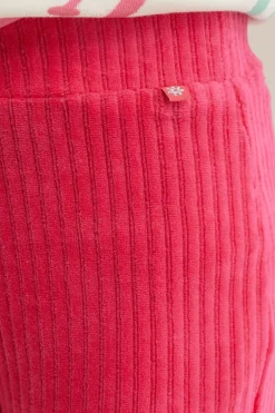 Meisjes velvet flared legging van ribstof