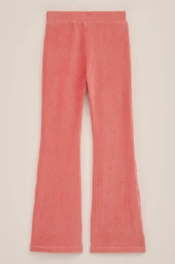 Meisjes velvet flared legging van ribstof
