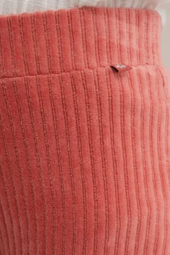 Meisjes velvet flared legging van ribstof
