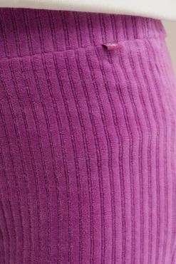 Meisjes velvet flared legging van ribstof