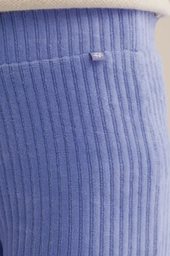Meisjes velvet flared legging van ribstof