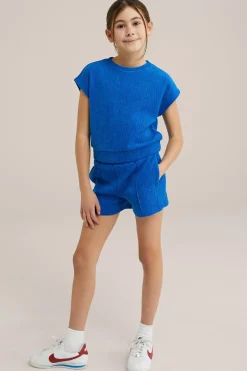 Meisje sweat t-shirt met structuur
