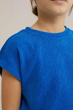 Meisje sweat t-shirt met structuur