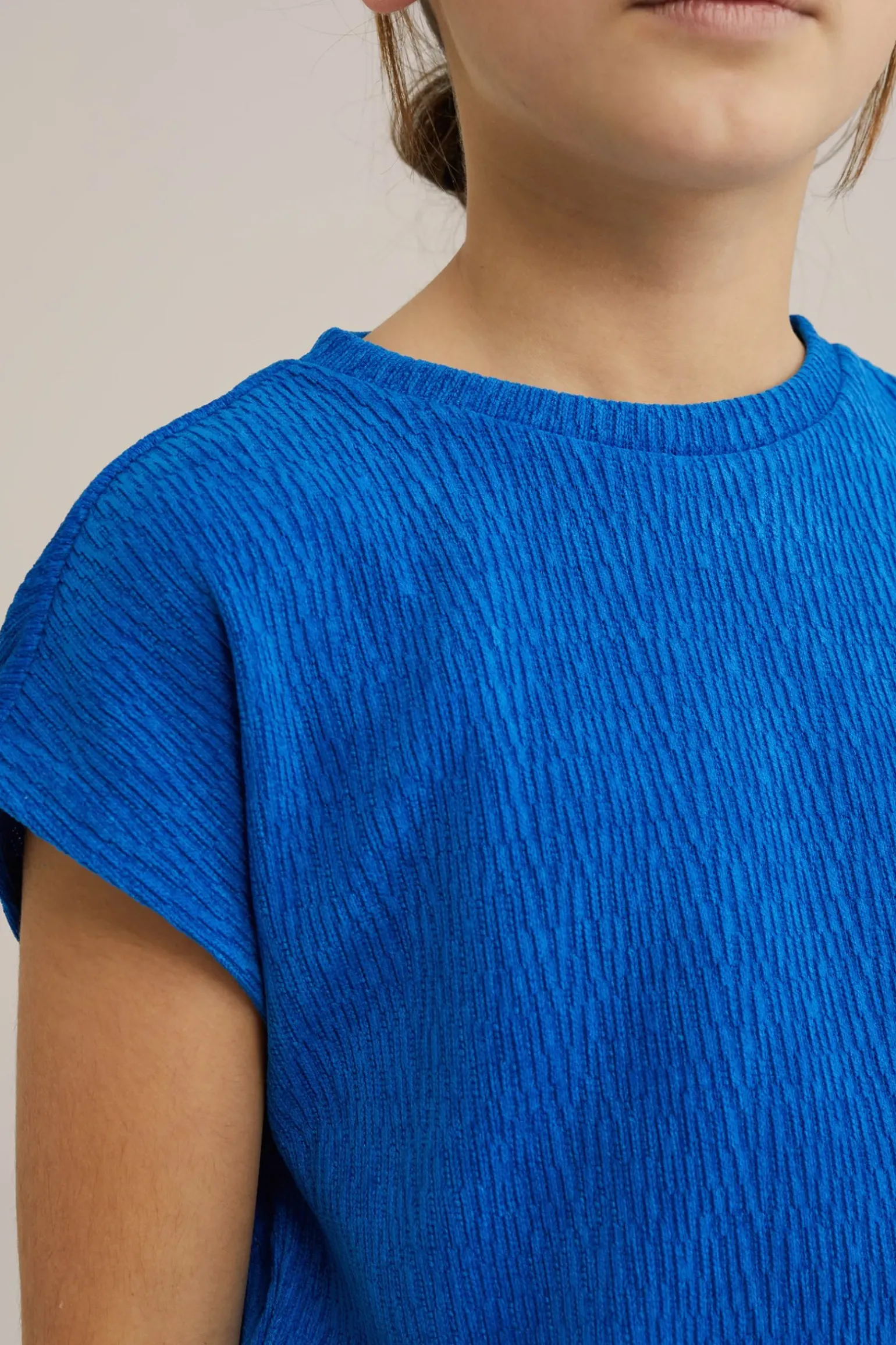 Meisje sweat t-shirt met structuur