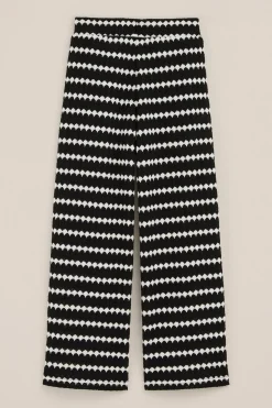 Meisjes wide leg broek met dessin