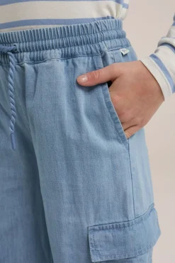 Meisjes wide leg cargobroek