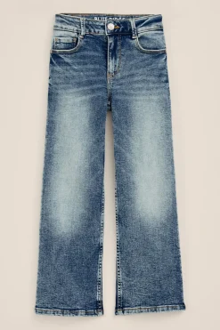 Meisjes wide leg jeans met stretch