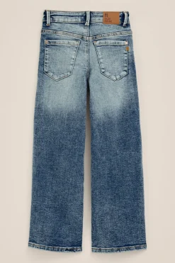 Meisjes wide leg jeans met stretch